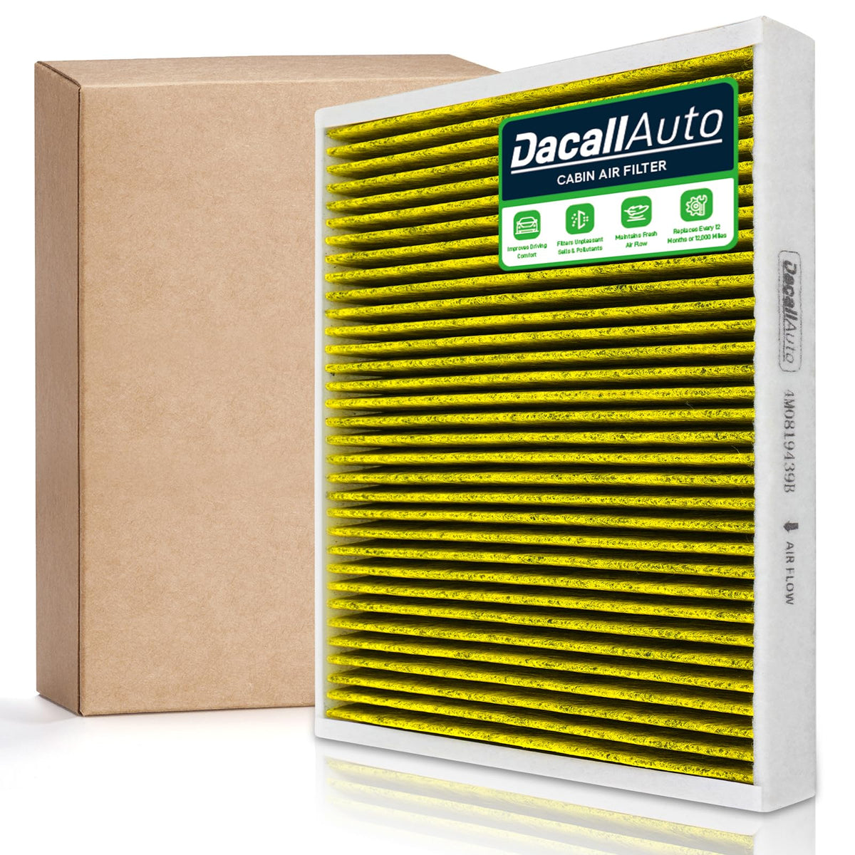 Dacall front packaging showing filter and clear model compatibility benefits
