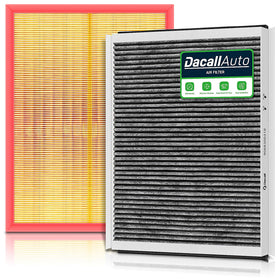 Dacall front packaging showing full cabin and engine filter set and compatibility
