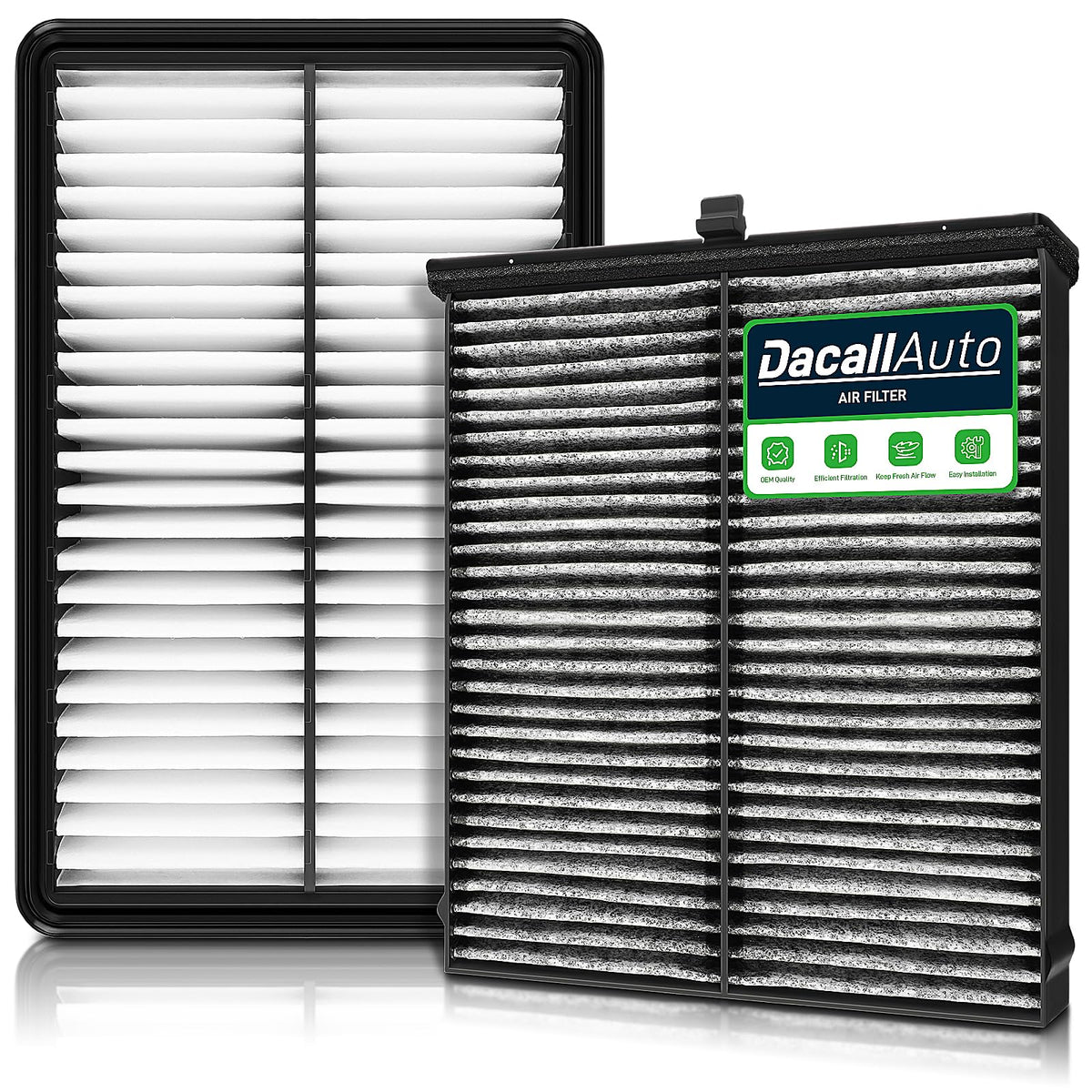 Dacall front packaging showing both filters and kit benefits