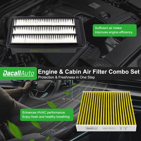 Dacall cabin filter fitted under glovebox showing straightforward DIY installation