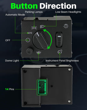 Dacall installed in instrument panel demonstrating restored lighting control