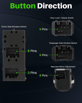 Dacall mirror switch detail highlighting precise fit and easy adjustment