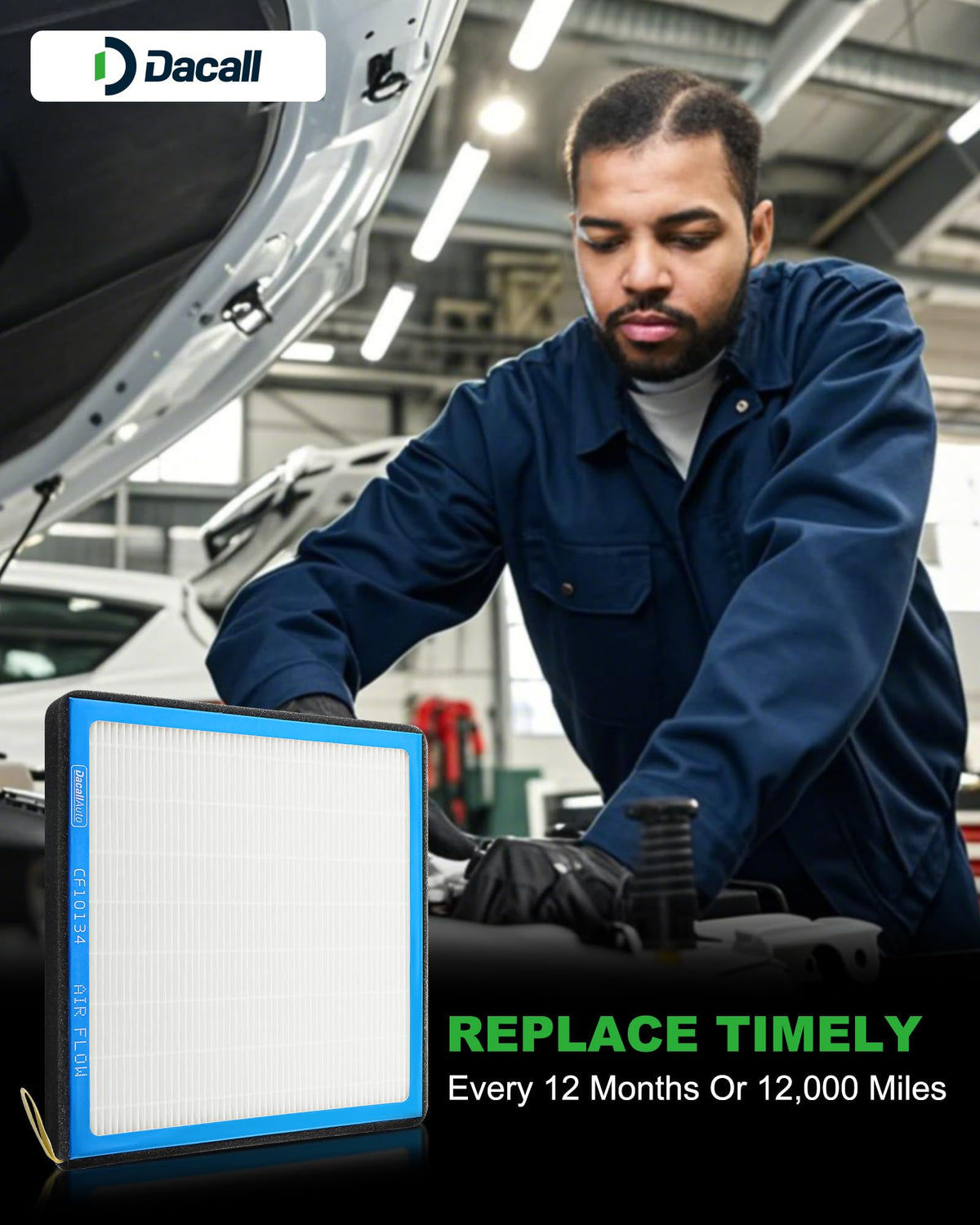 Dacall packaging box showing secure transit and ready replacement kit