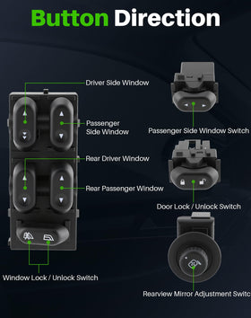 Dacall passenger switches arranged to show matching fit and uniform appearance