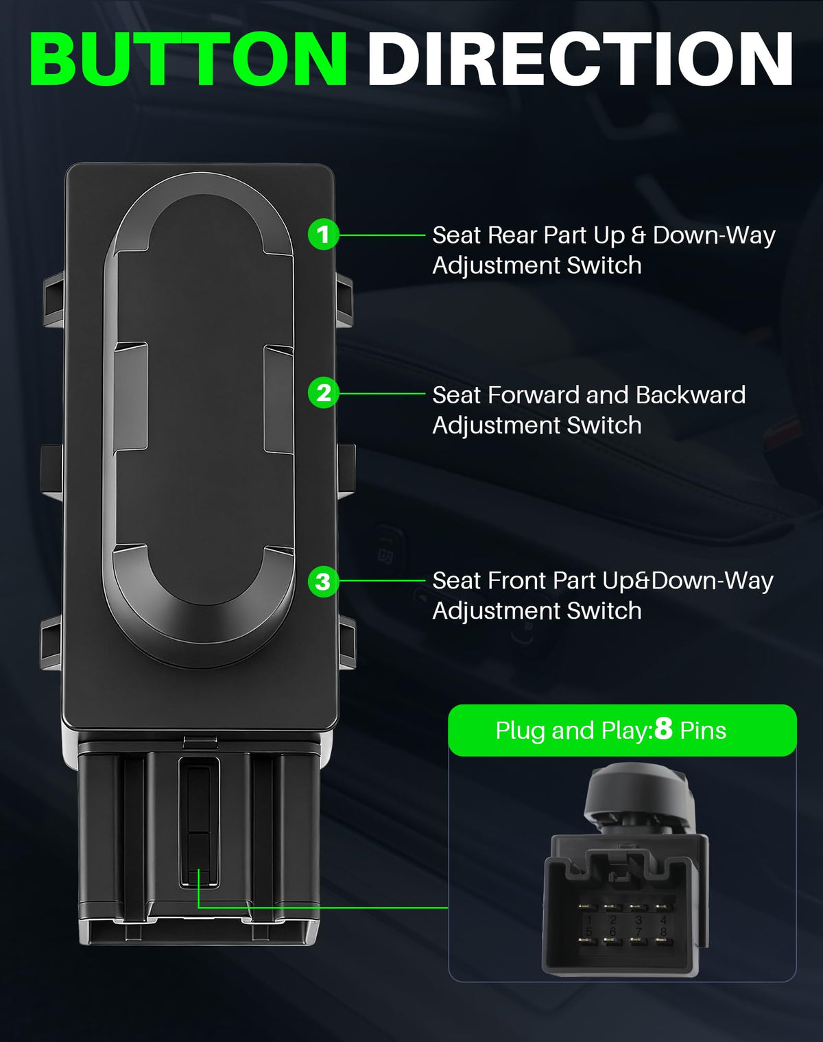 Dacall side profile of switch highlighting durable housing and fitment