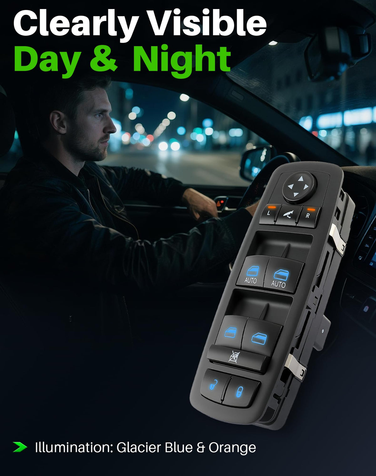 Dacall switch side profile showing dimensions for accurate fitment and alignment