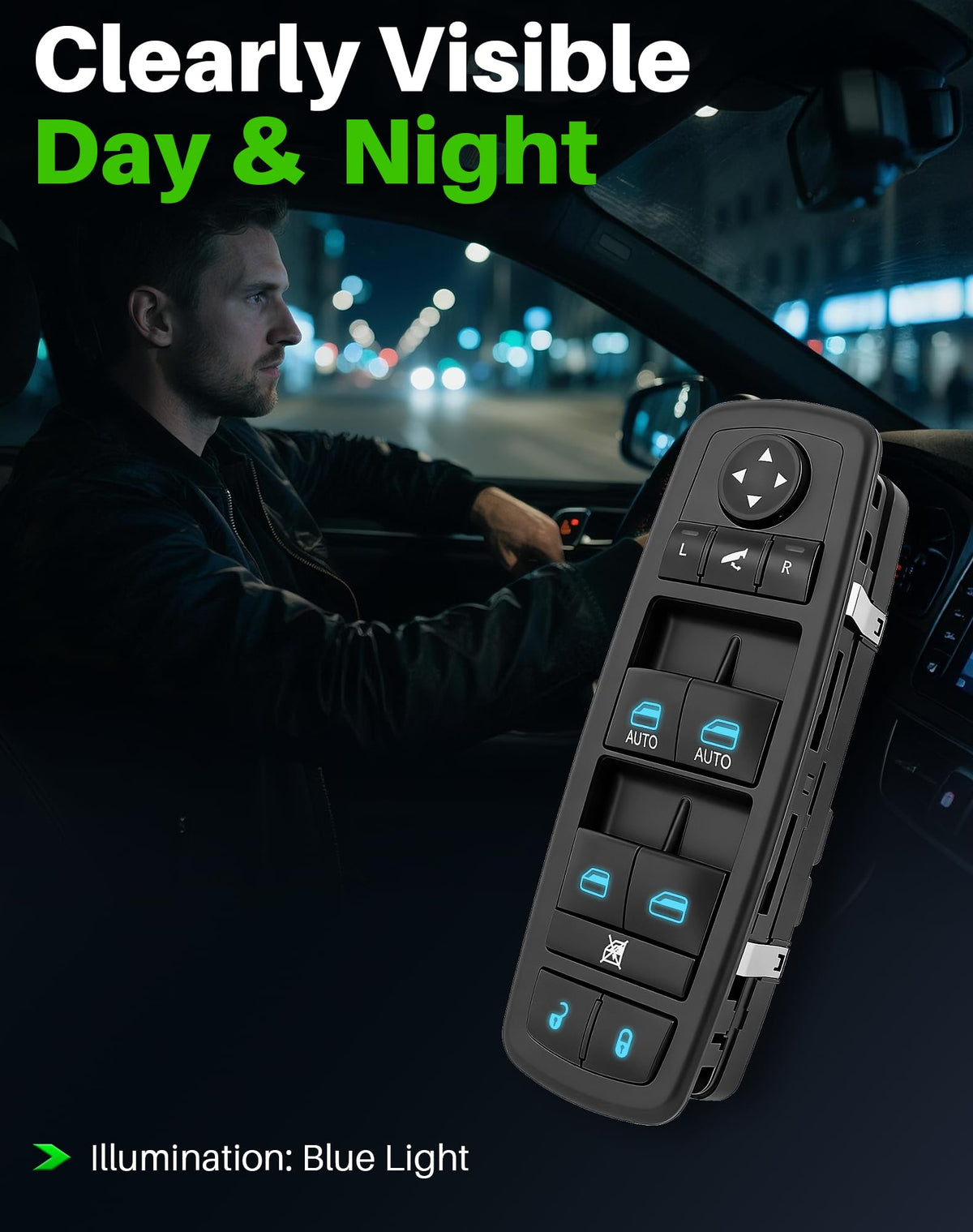 Dacall textured button surface detail for improved grip and control