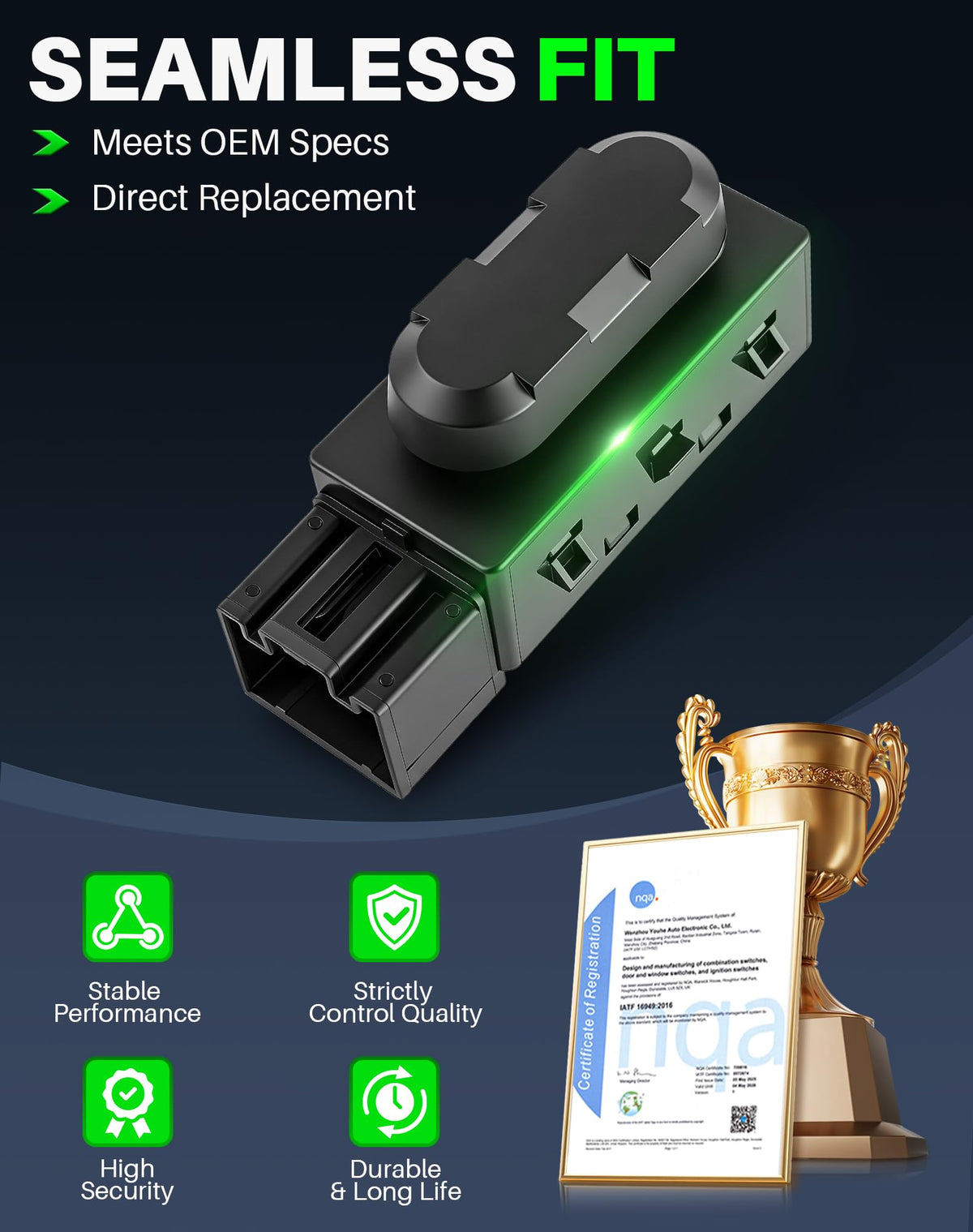Dacall switch paired with removal tool for easier installation benefit