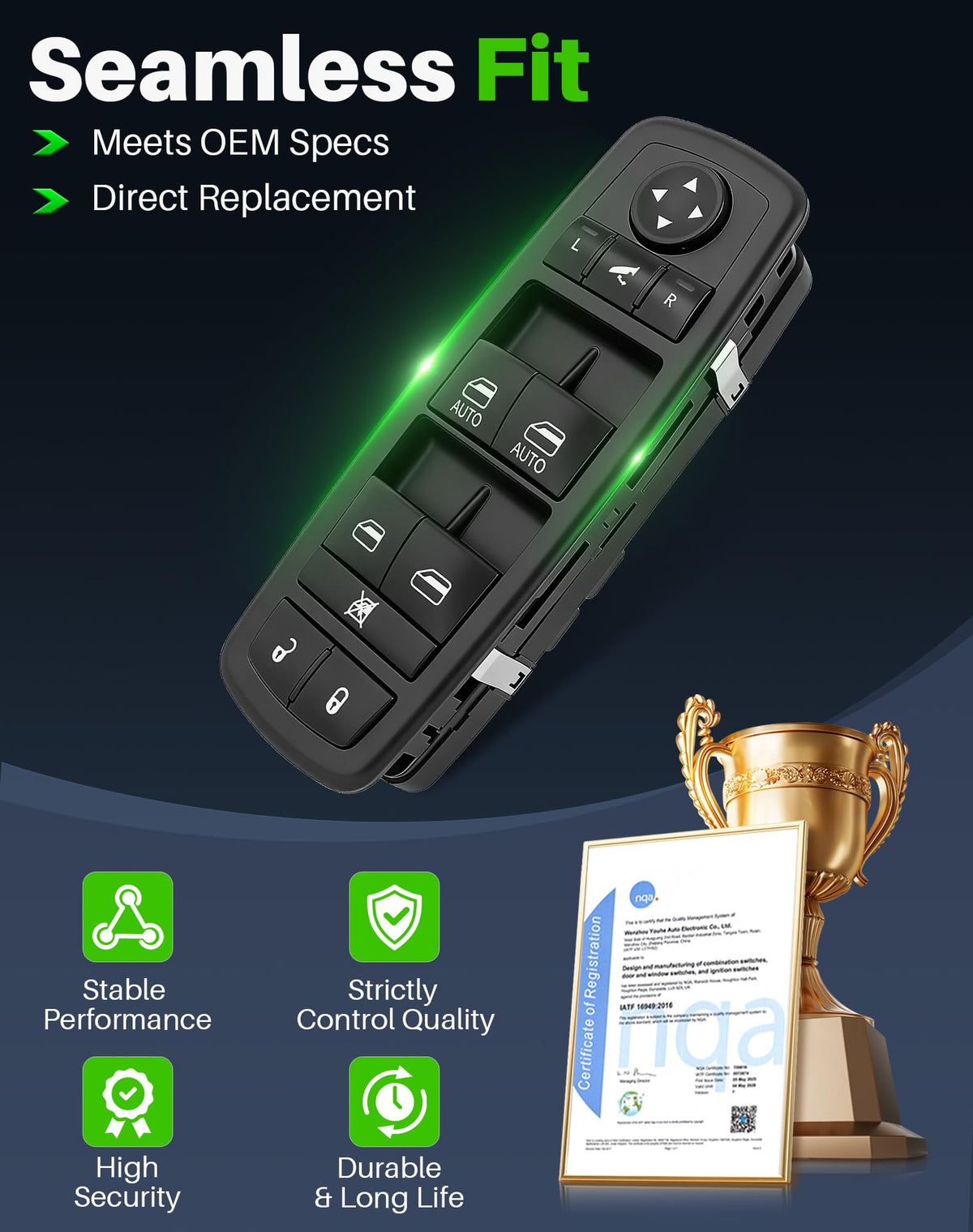Dacall master switch with included removal tool for simple installation