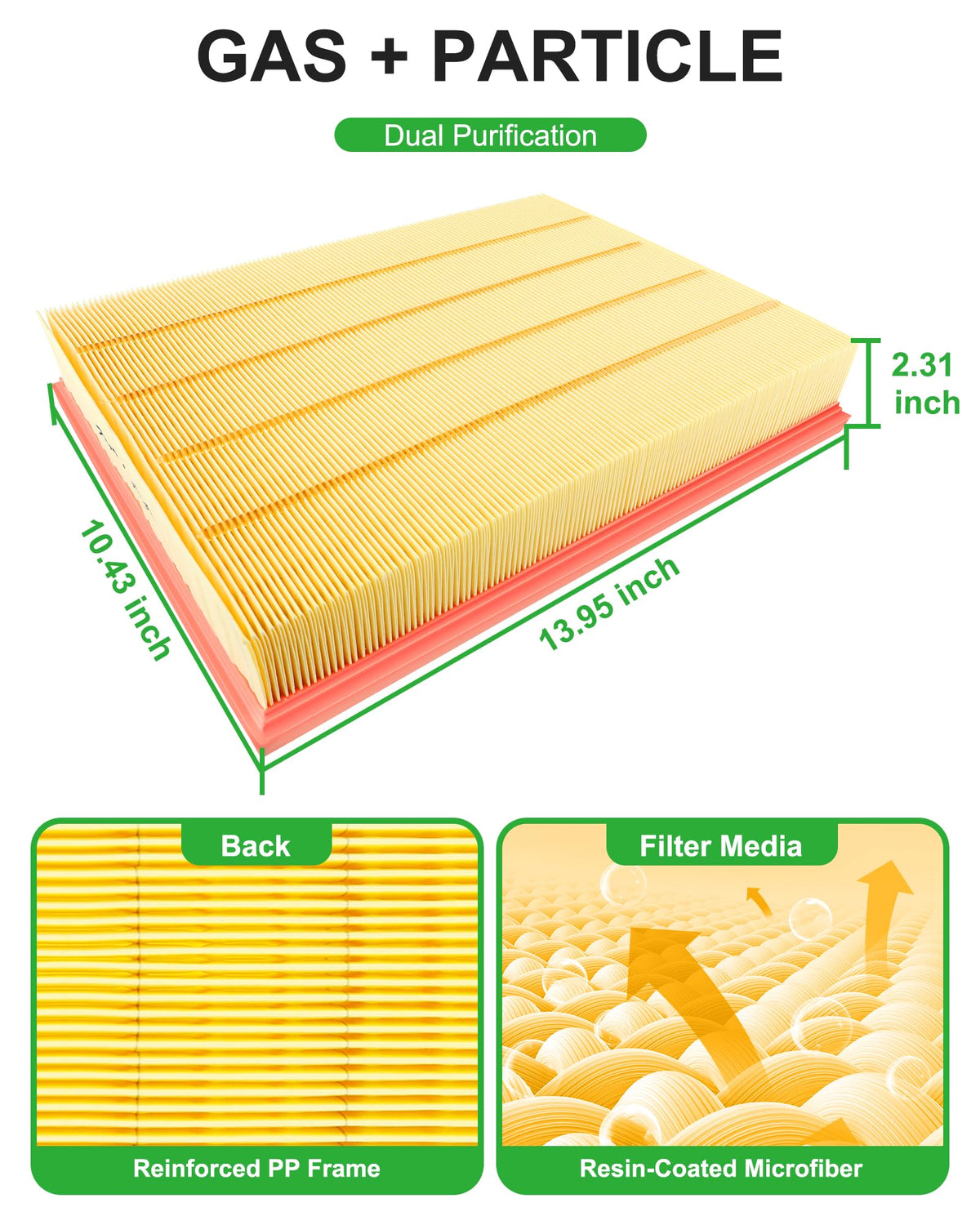 Dacall microfiber mesh macro showing fine particle capture for improved air quality