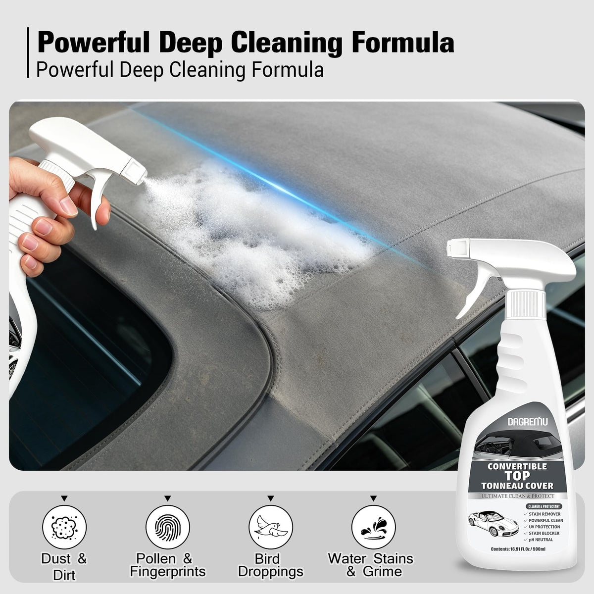 DAGREMU microfiber towel folded, plush texture for gentle wiping and buffing