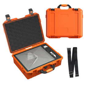 DAIERTEK orange case front view showing durable shell and visibility benefit