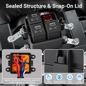 DAIERTEK 12 AWG feed termination demonstrating heavy-gauge capacity for high loads