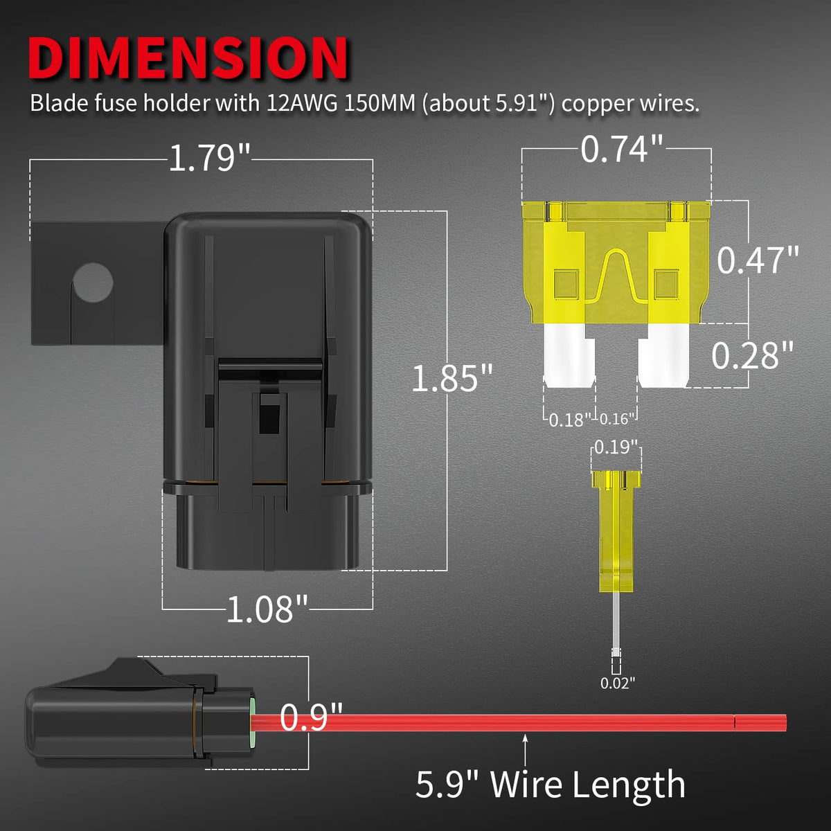DAIERTEK closeup of ATC ATO blade fuse highlighting fit and easy replacement benefit
