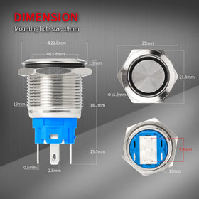 DAIERTEK illuminated blue ring closeup improves night visibility and identification