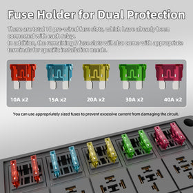 DAIERTEK relay box mounted in a vehicle engine bay demonstrating tidy wiring and protection