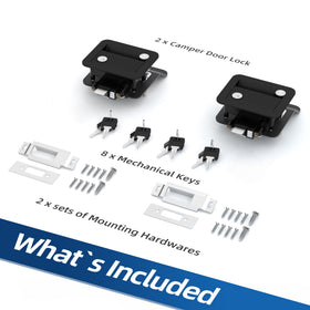 DAIERTEK side profile showing latch depth and fit for standard RV door openings