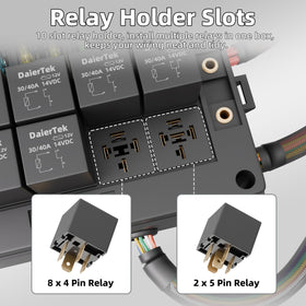 DAIERTEK side view of pre-wired harness with 12 AWG feed for safer high-current handling