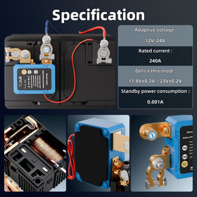 DAIERTEK indicator lights detail displaying voltage status and instant battery condition feedback