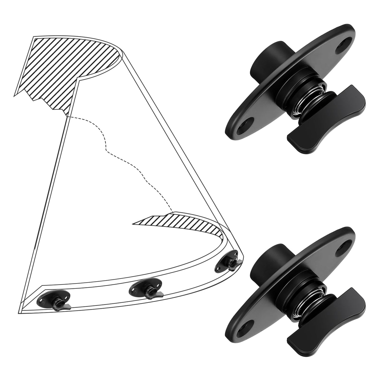DaisyInner base mounted on boat deck demonstrating secure, rattle-free fit