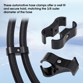 DaisyInner clamp installed in engine bay reducing hose abrasion
