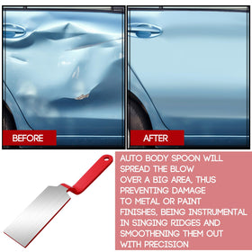 DaisyInner in use with hammer on car panel demonstrating controlled impact for dent repair