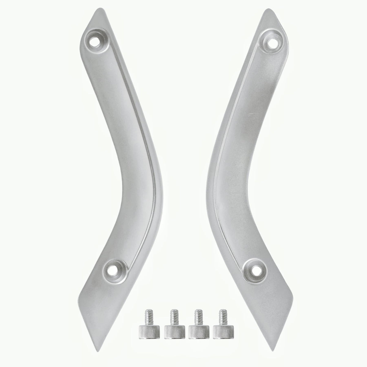 DAIUURIKNNG front view of silver door handle inserts showing clean factory look
