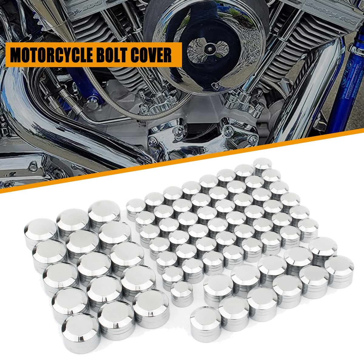 Daklvng installed on Harley Twin Cam engine head bolts for cleaner, protected look