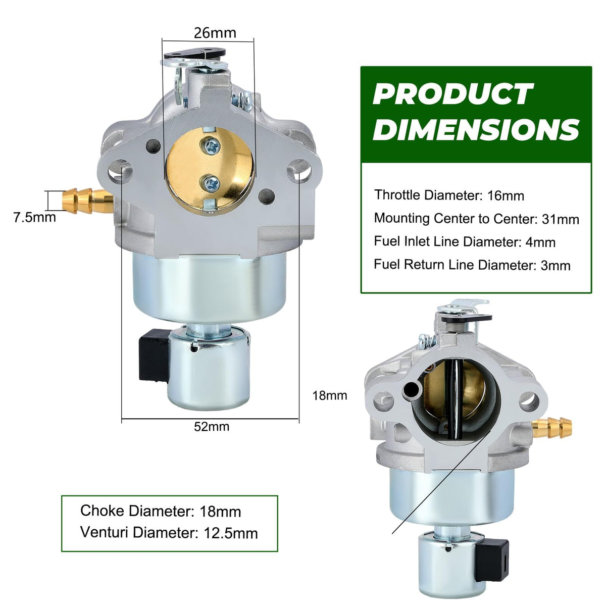 Dalom gaskets and fuel filter shown to ensure leak-free reliable sealing