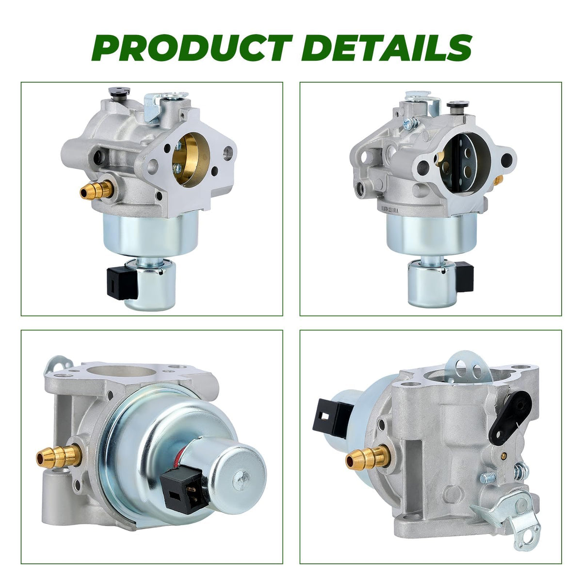Dalom carburetor beside a spark plug for scale showing compact replacement size