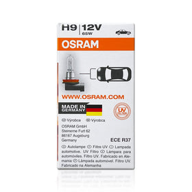 DAMA Automotive Lighting H9 bulbs in a car at night showing practical use