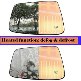 Danbojit mirror close-up of heating element to clear ice and fog benefit