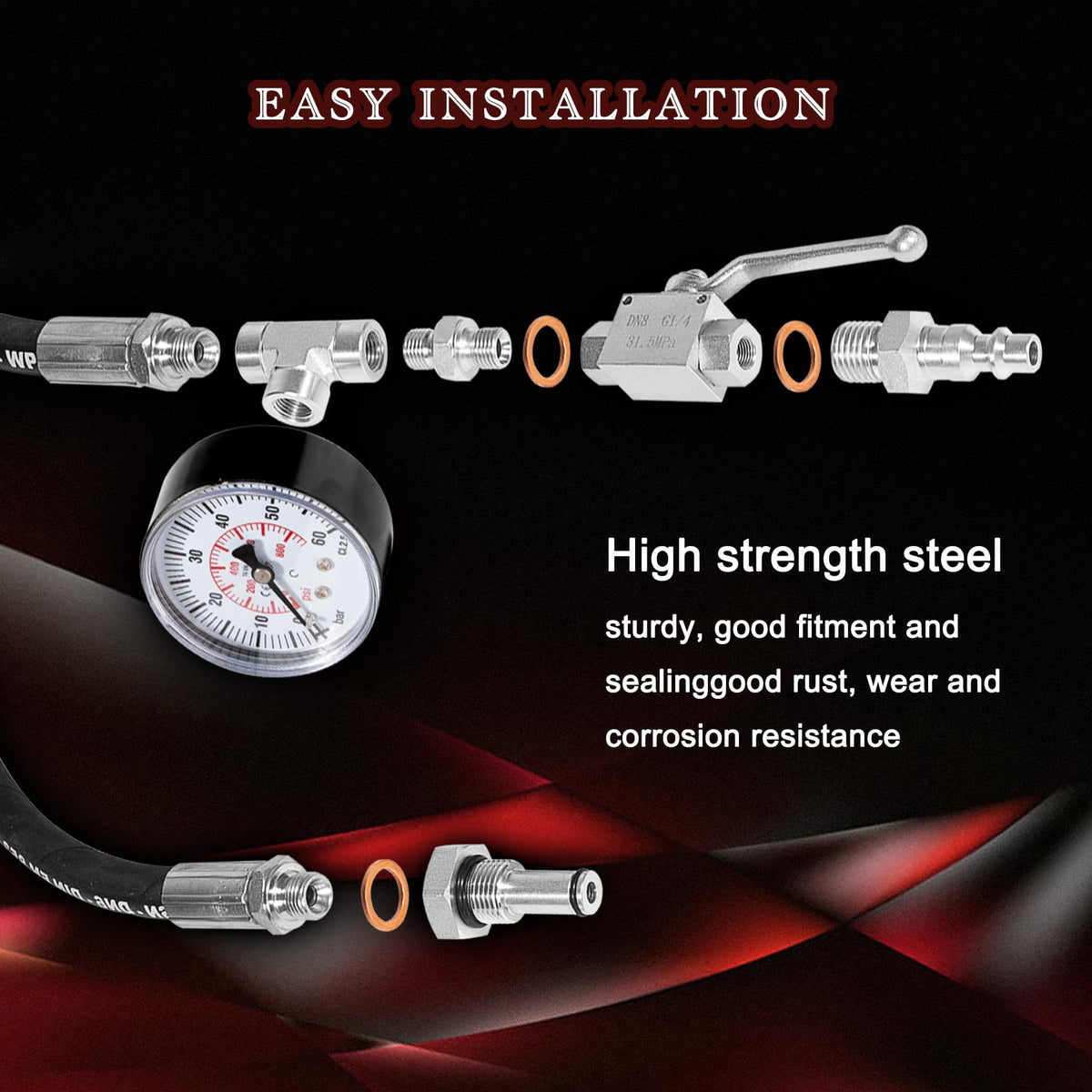 Danhonwin IPR fittings labeled for 6.0L and 7.3L compatibility to ensure correct adapter use