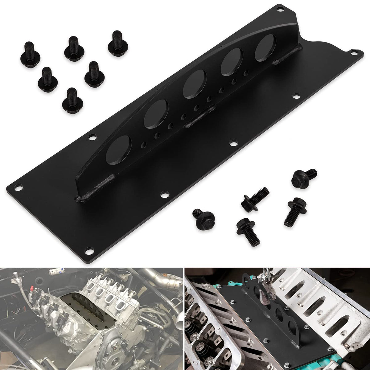 Danti lift plate front view showing robust iron build and clear fitment benefits
