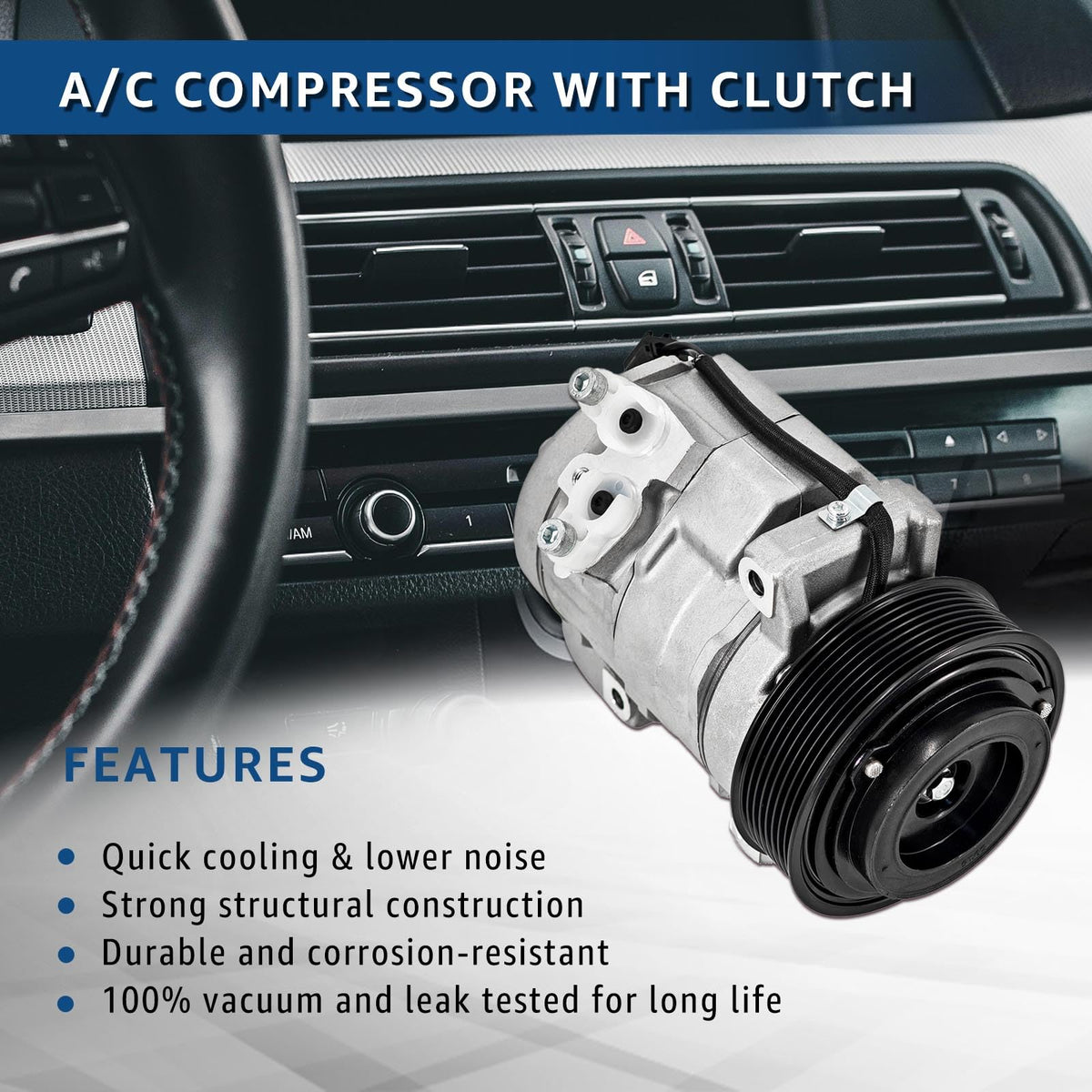 DanVard compressor clutch closeup demonstrating durable clutch assembly for reliable engagement