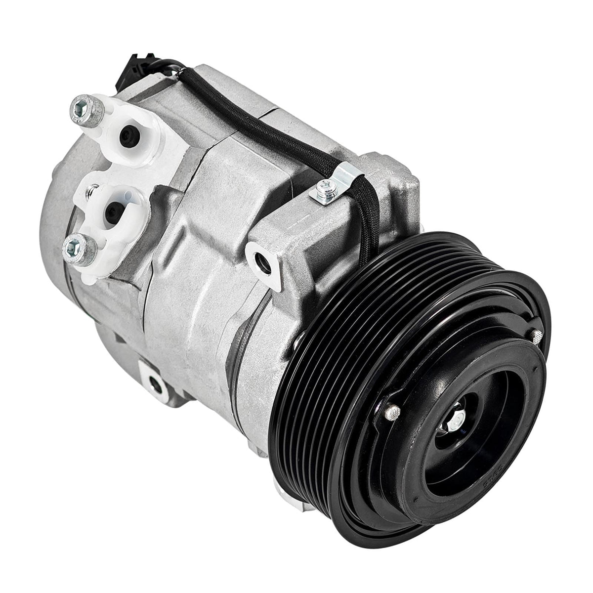 DanVard compressor front view showing mounting points and benefit: direct-fit replacement