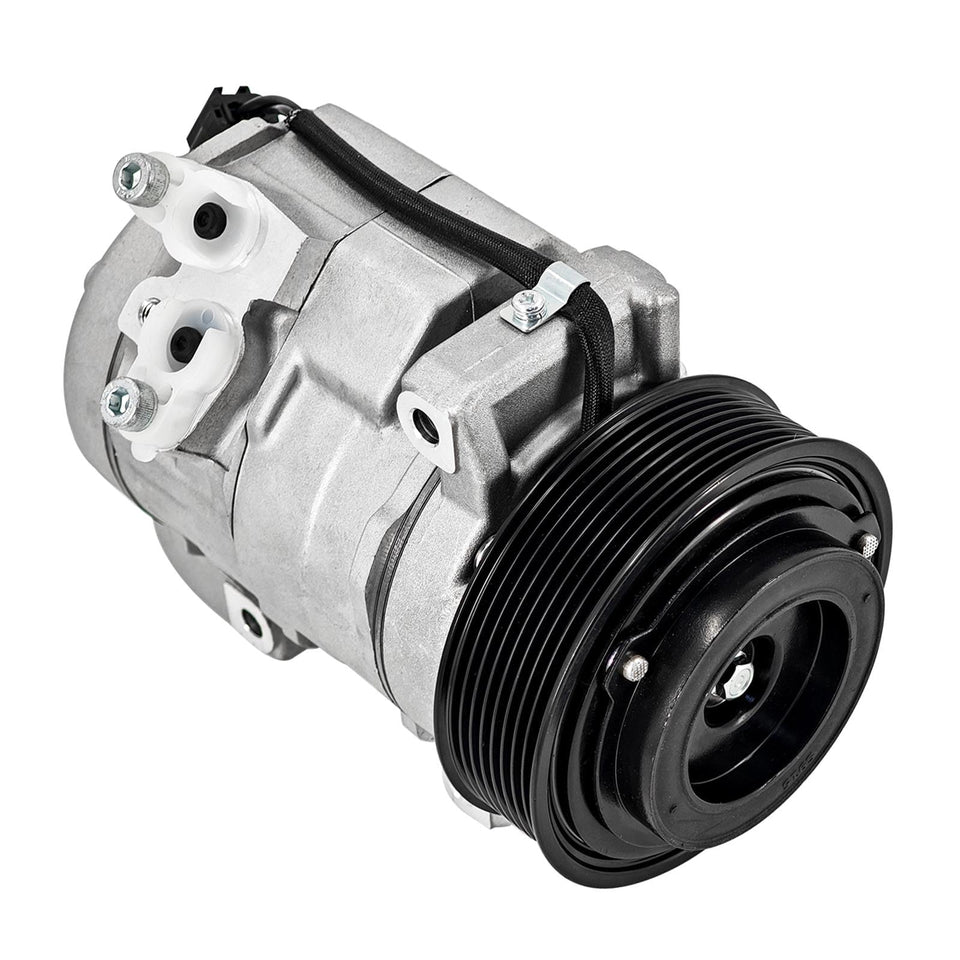 DanVard compressor front view showing mounting points and benefit: direct-fit replacement