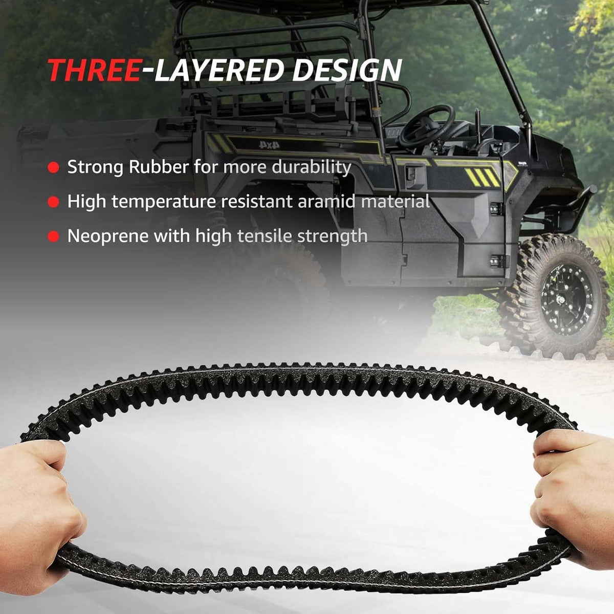 DanVard belt installed on Kawasaki Mule demonstrating restored power delivery