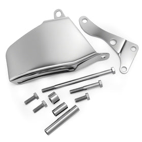 daola888 front view bracket showing bolt-on fit and correct pulley alignment