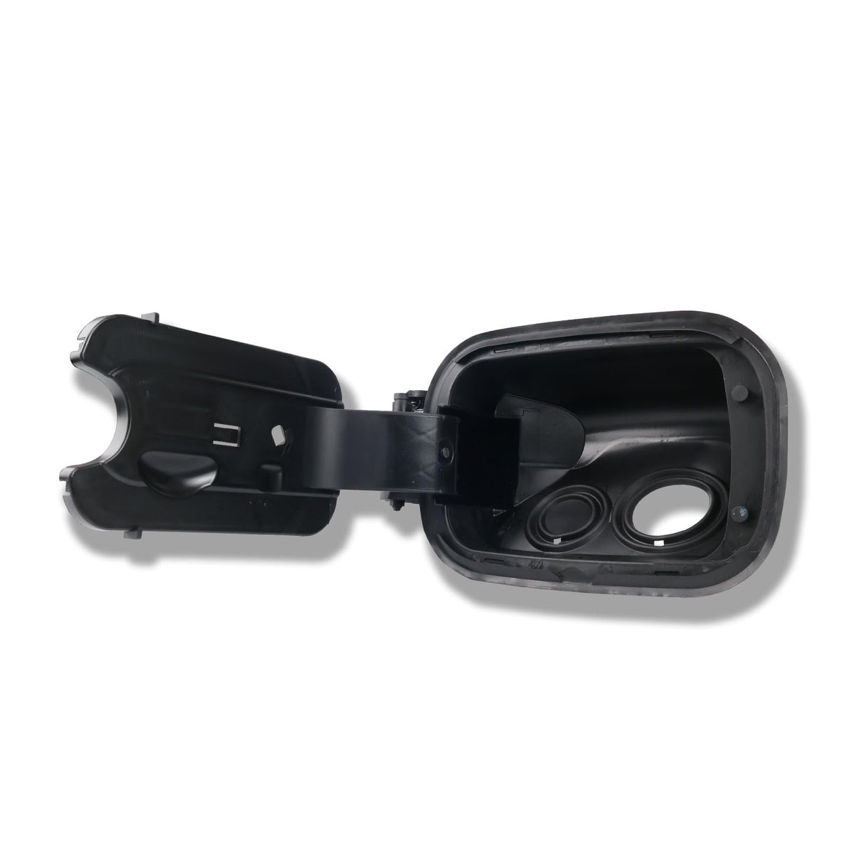 Daposhac front view fuel door showing exact OEM-like fit and appearance