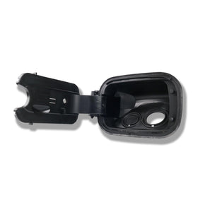 Daposhac front view fuel door showing exact OEM-like fit and appearance