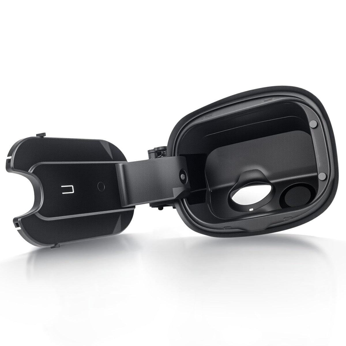 Daposhac front view of fuel filler housing showing clean OEM fit and restored appearance
