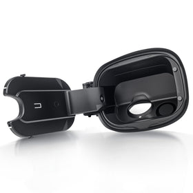Daposhac front view of fuel filler housing showing clean OEM fit and restored appearance