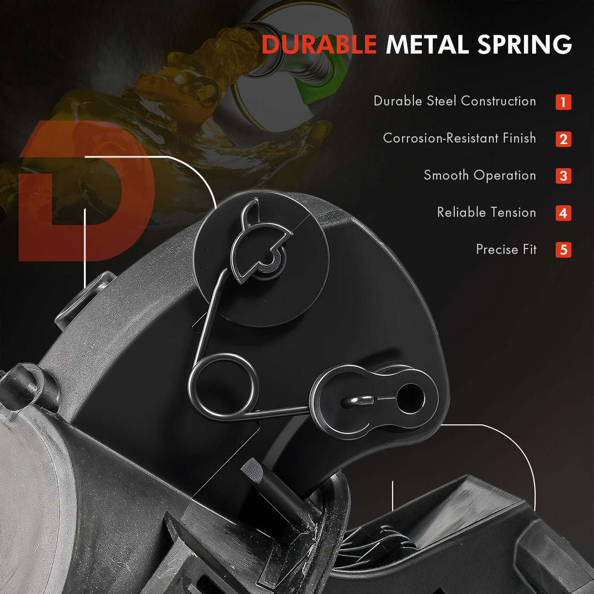 Daposhac side profile showing precise mounting points for easy direct replacement