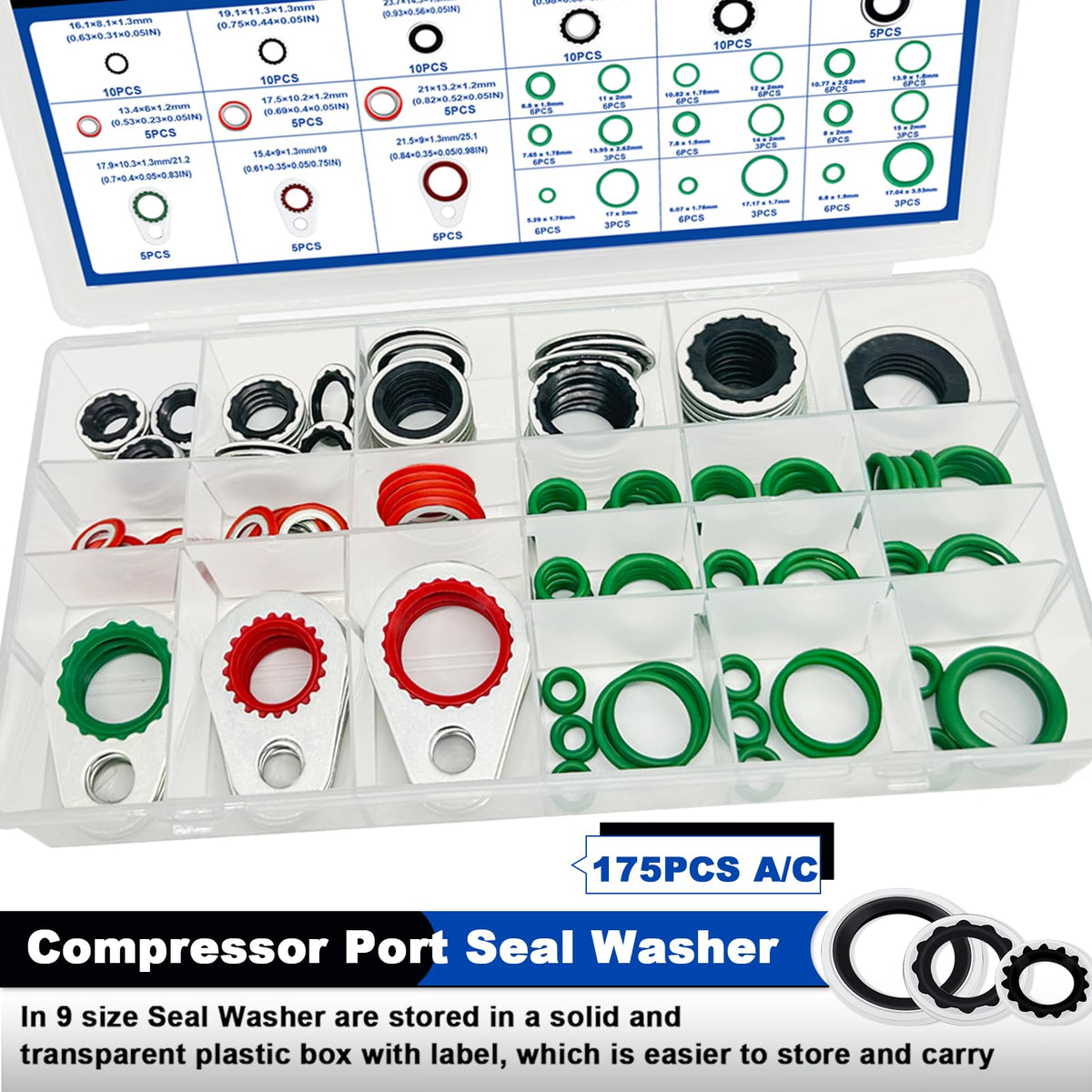 Daptemn gaskets and O-rings next to ruler to show exact size range for accurate matching