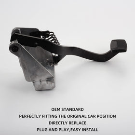 Dasbecan side profile of pedal assembly highlighting durable metal bracket