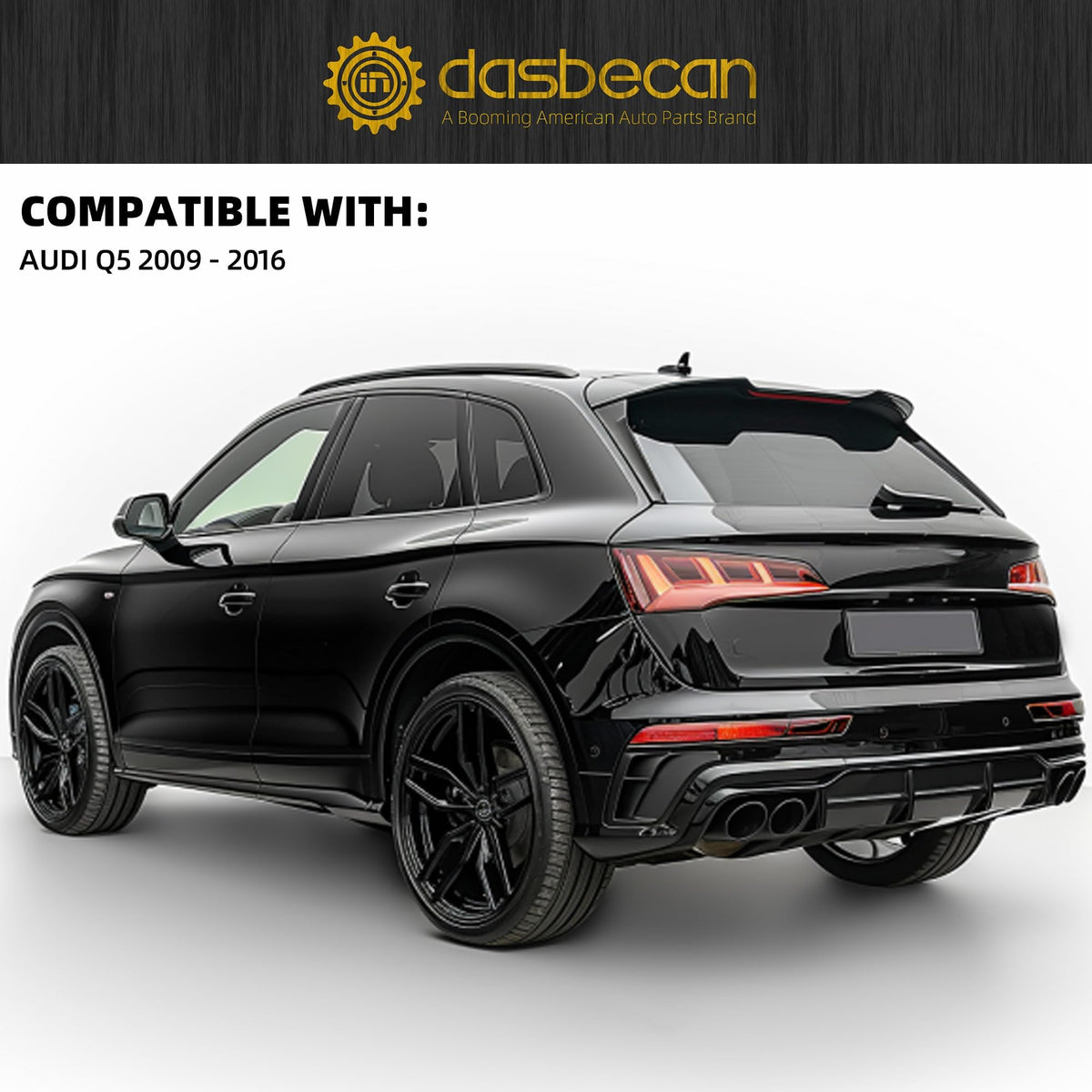 Dasbecan tail light on Audi Q5 in driveway illustrating restored rear appearance