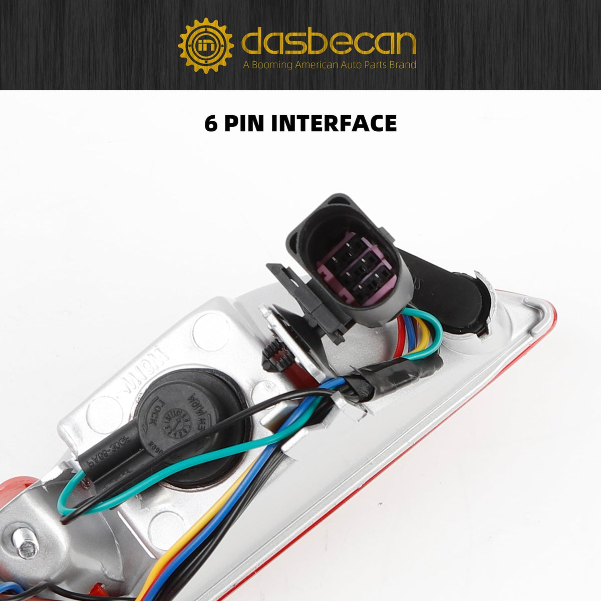 Dasbecan tail light beside ruler for size comparison to confirm correct dimensions