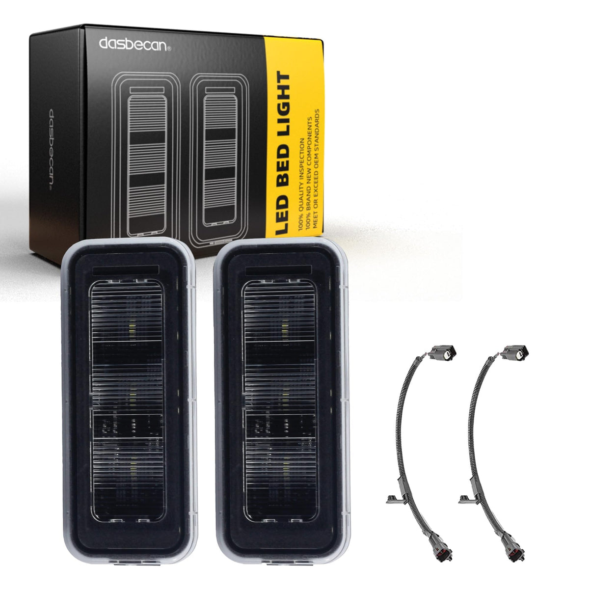 Dasbecan front assembly for Tacoma bed light showing exact fit and easy replacement