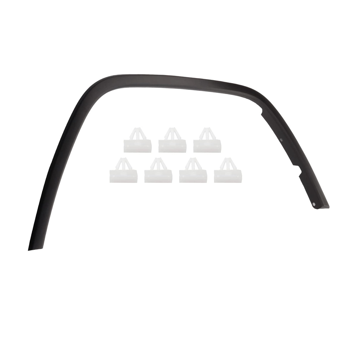 Dasbecan front-right fender trim front view showing precise fit and restored appearance